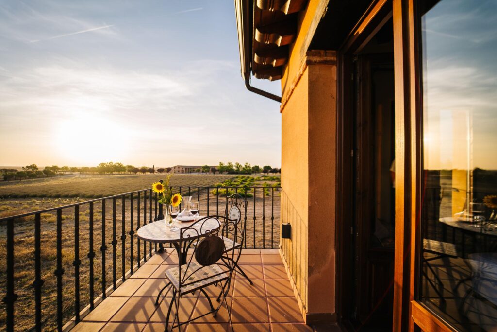 Terraza de una habitación del Hotel Abba Tiedra