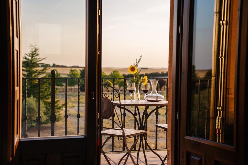 Terraza de una habitación del Hotel Abba Tiedra