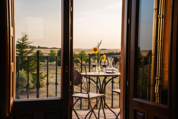 Terraza de una habitación del Hotel Abba Tiedra