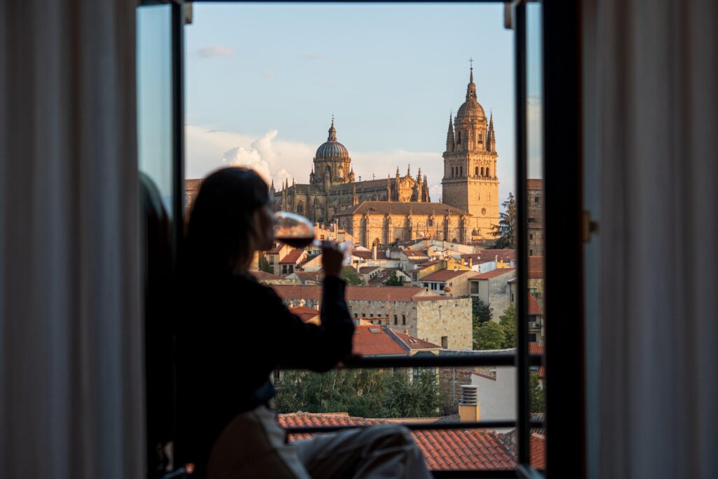 Vistas de una habitación en el Hotel Abba Fonseca hacia la Catedral de Salamanca