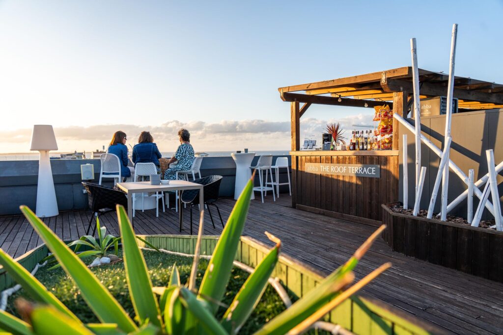 Terraza del Hotel Abba en Gijón